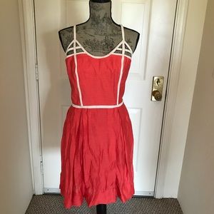 Orange & White Summer Dress 